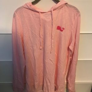 pink hooded vineyard vines long sleeve t-shirt